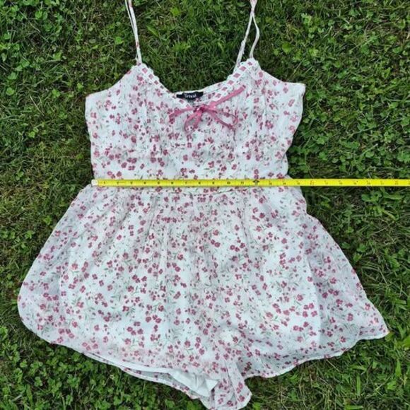Trixxi Floral Lace Romper Dress - XL - New - Picture 5 of 6